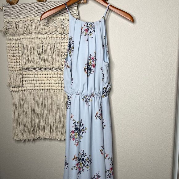 Blue Rain Blue Floral Dress Small - Picture 1 of 6